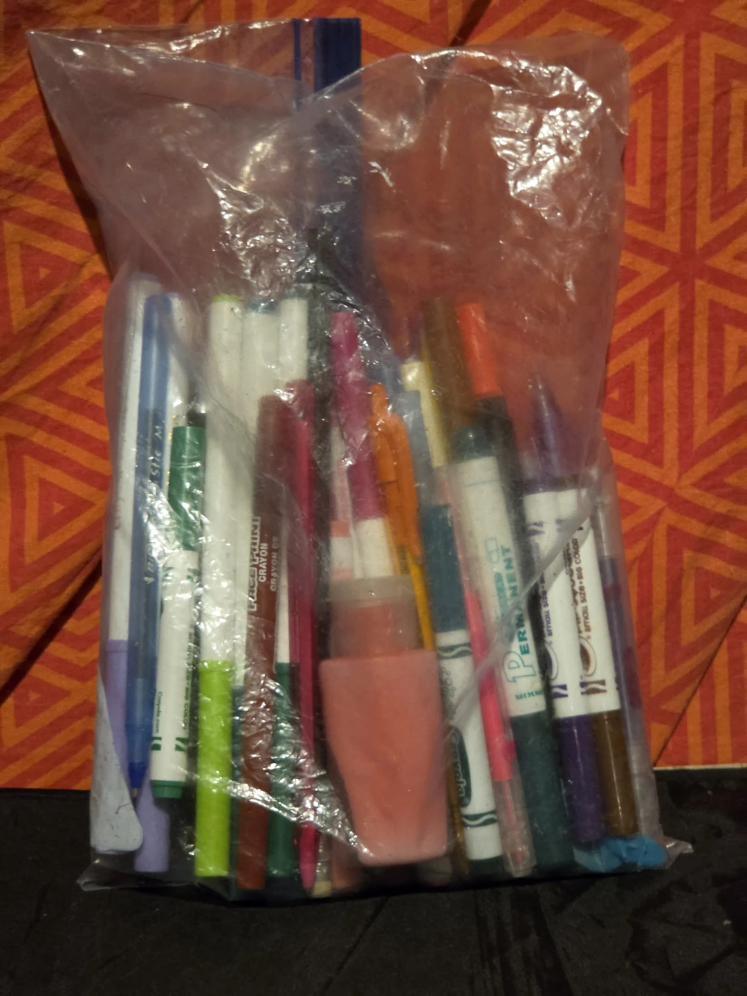 Assorted Markers, Pens, and Crayons