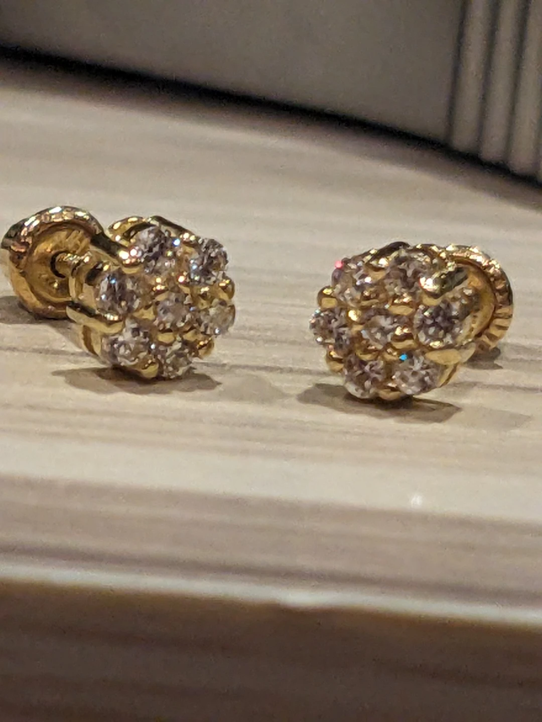 14k Heavy Gold Plated Flower Stud Earrings - photo 5