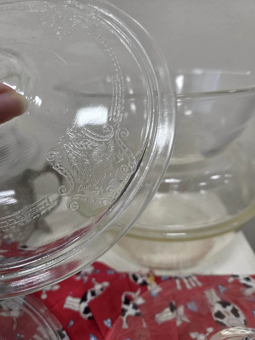 Vintage Clear Glass Pyrex Bowls with Lids - photo 5