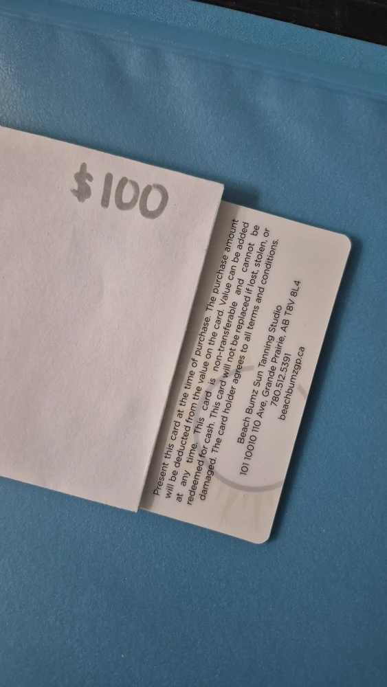$100 Beach Bumz Sun Tanning Studio Gift Card - photo 2