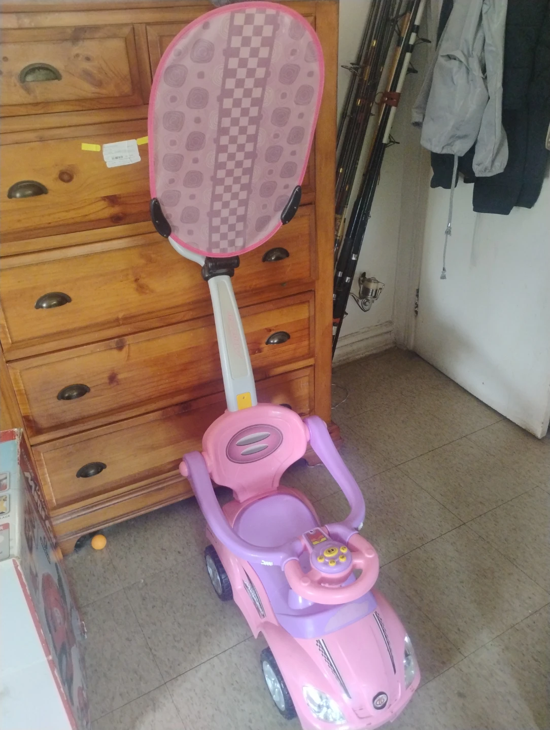 Pink "Mega Car" Ride-On Push Car with Canopy - photo 3