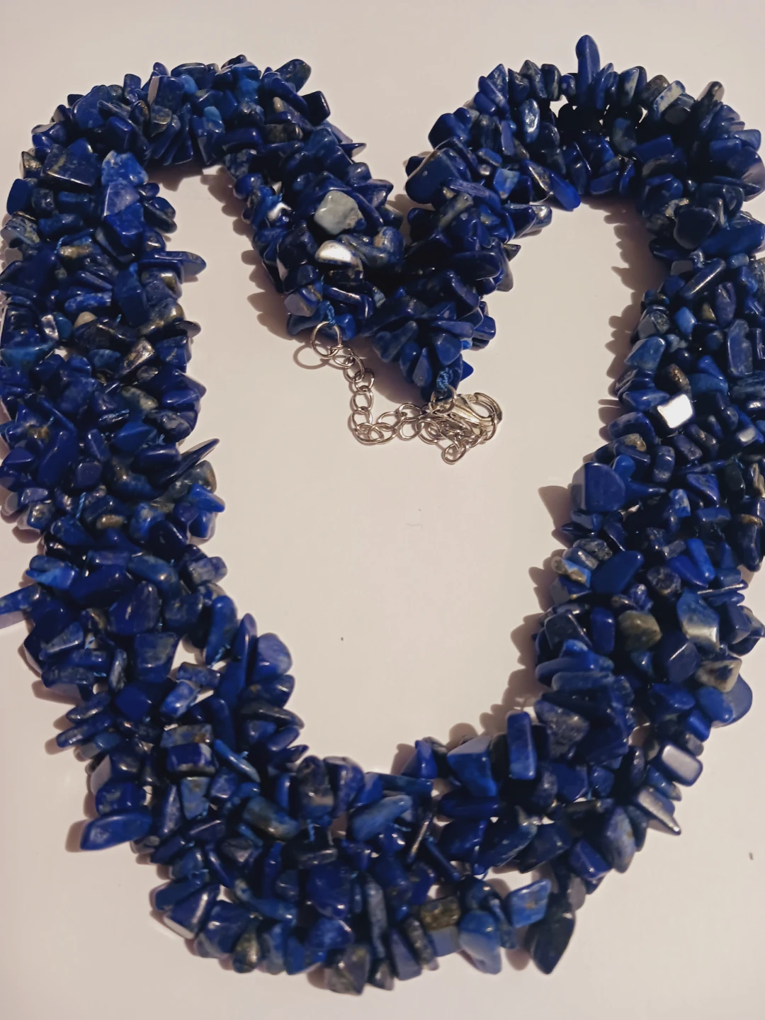 STS 925 Signed Sterling Silver Lapis Lazuli Gemstones Torsade - photo 2