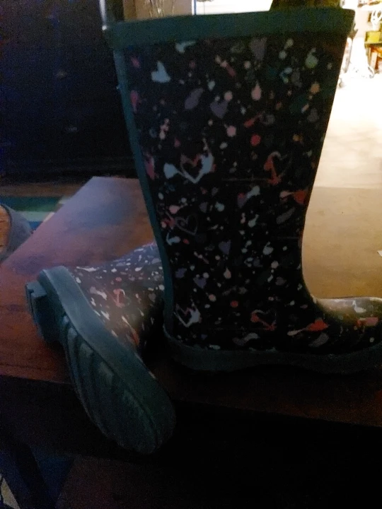 Kid's Elements Heart Print Rain Boots