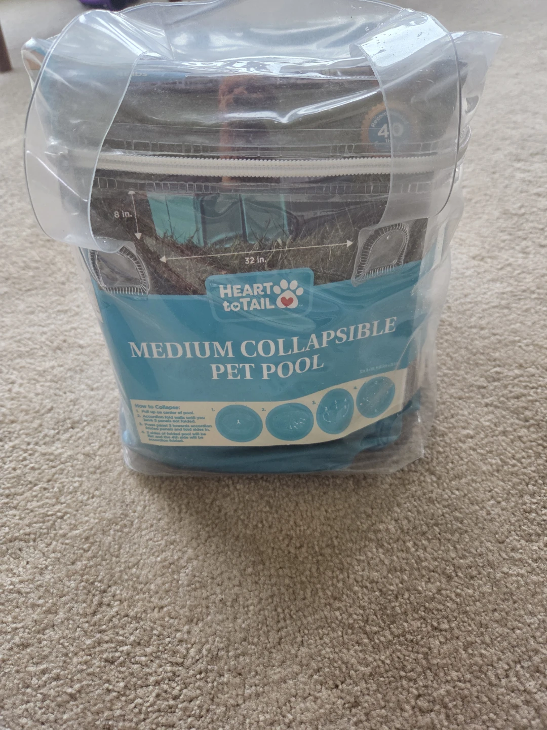 Heart to Tail Medium Collapsible Pet Pool 32 in.