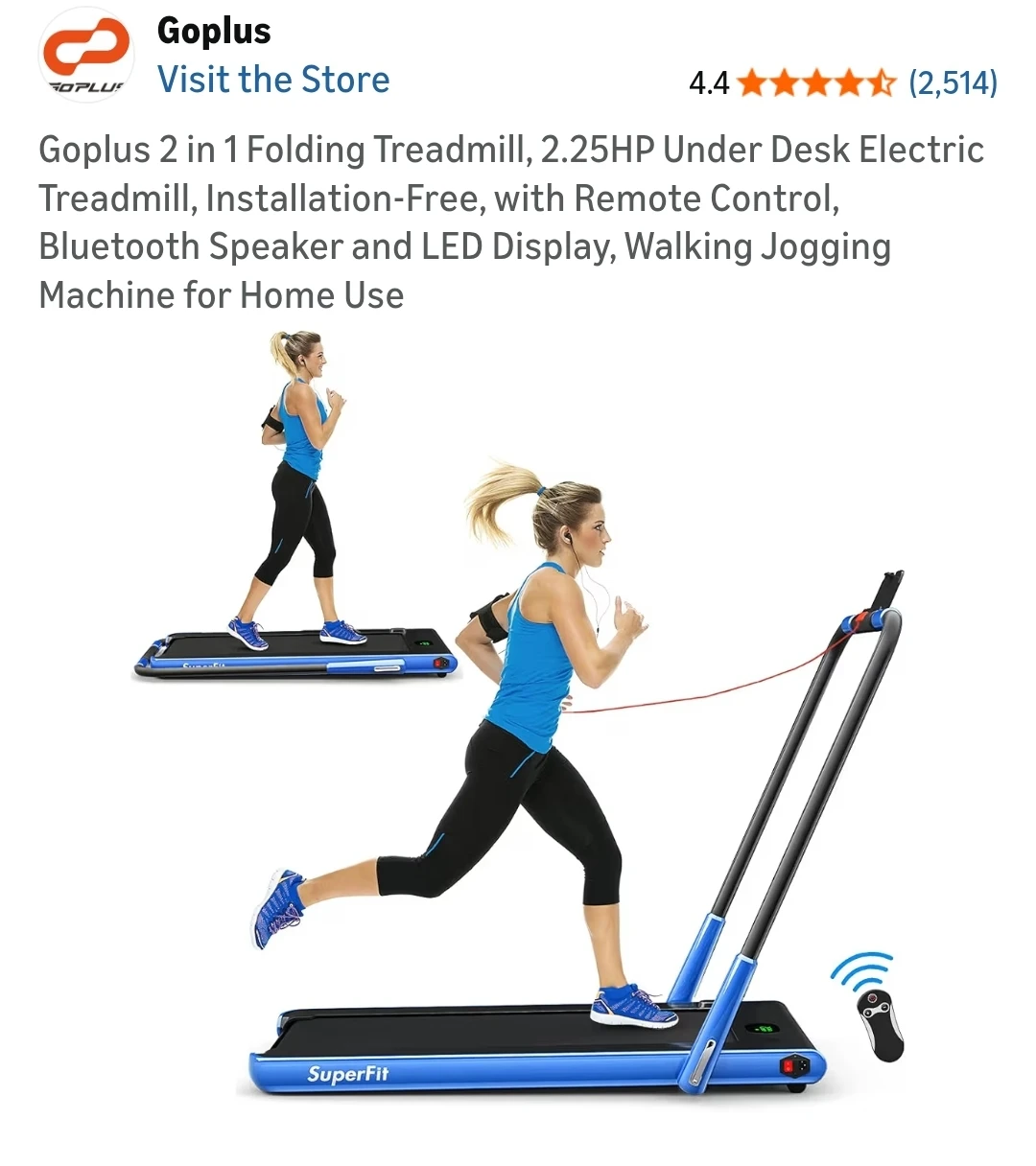 Goplus 2-in-1 Folding Treadmill (need gone asap)