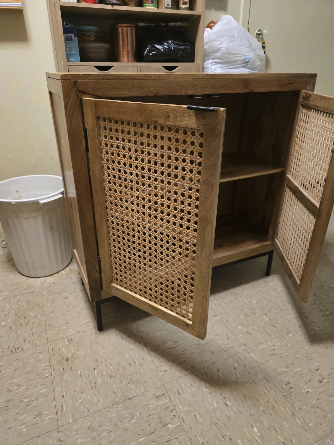 Wooden Cabinet with Rattan Doors - photo 3