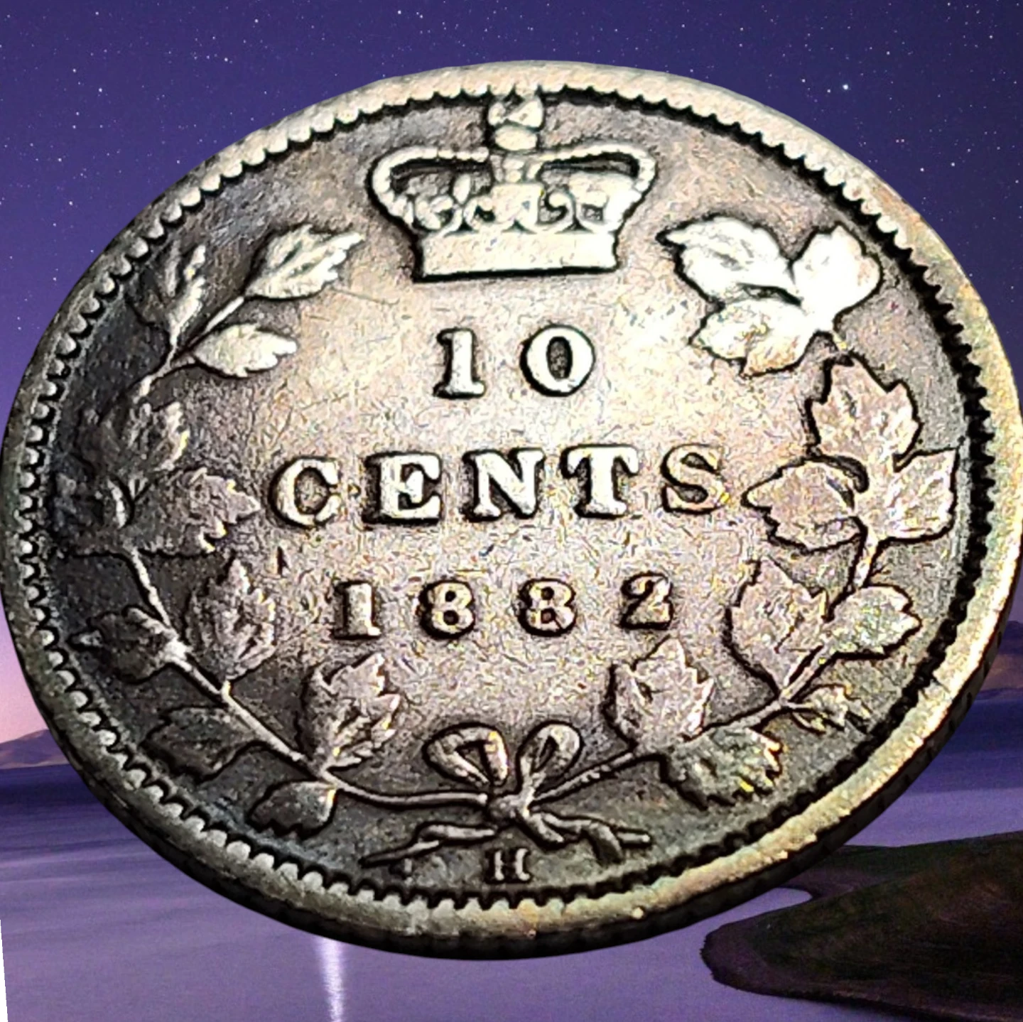 1882 Canada 10 Cents Coin - photo 2