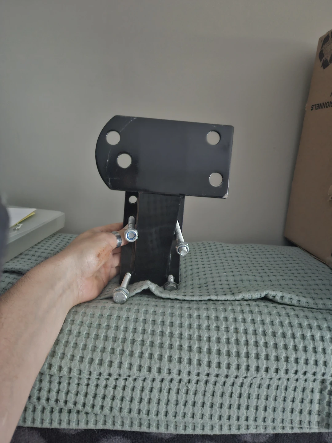 Black Metal Spare Tire Mounting Bracket - photo 3