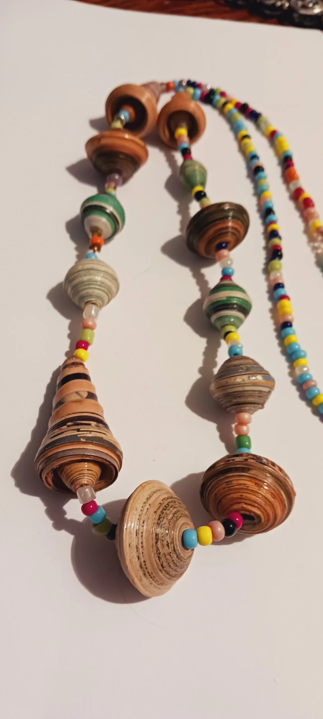 Unique African Handcrafted Beaded Necklace - photo 4