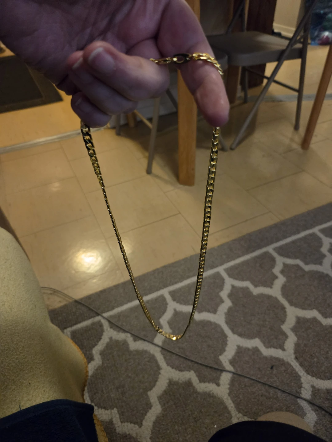 18K Gold Plated Chain Necklace - 28 Inches - photo 4