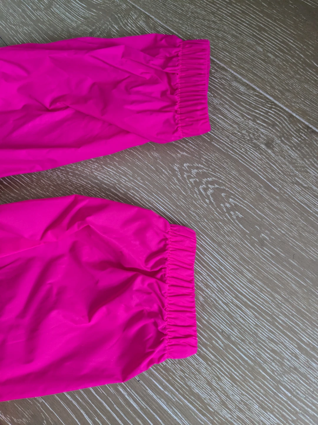 Kids Pink Full Zip Hooded Rainsuit - Size 7 - photo 3