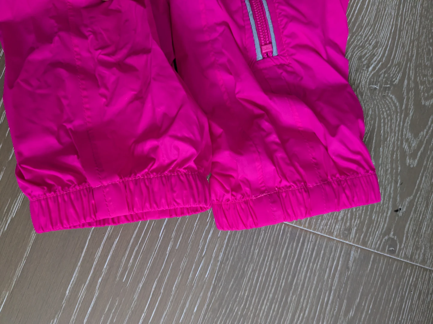 Kids Pink Full Zip Hooded Rainsuit - Size 7 - photo 4