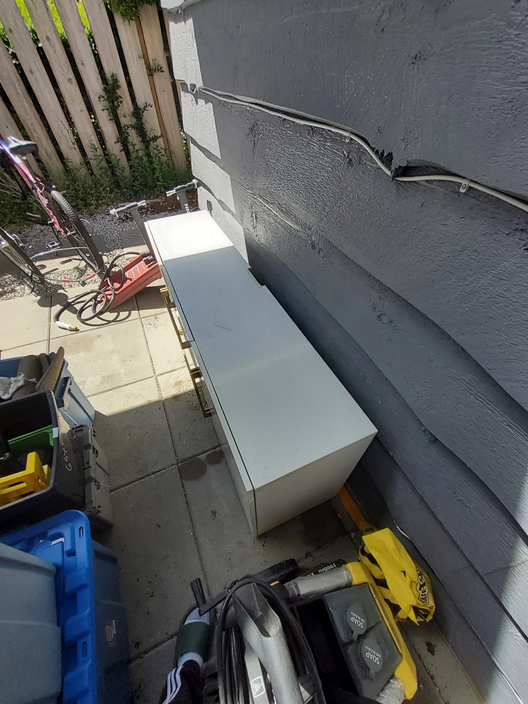 White 2-Drawer Cabinet with Gold Handles - photo 3