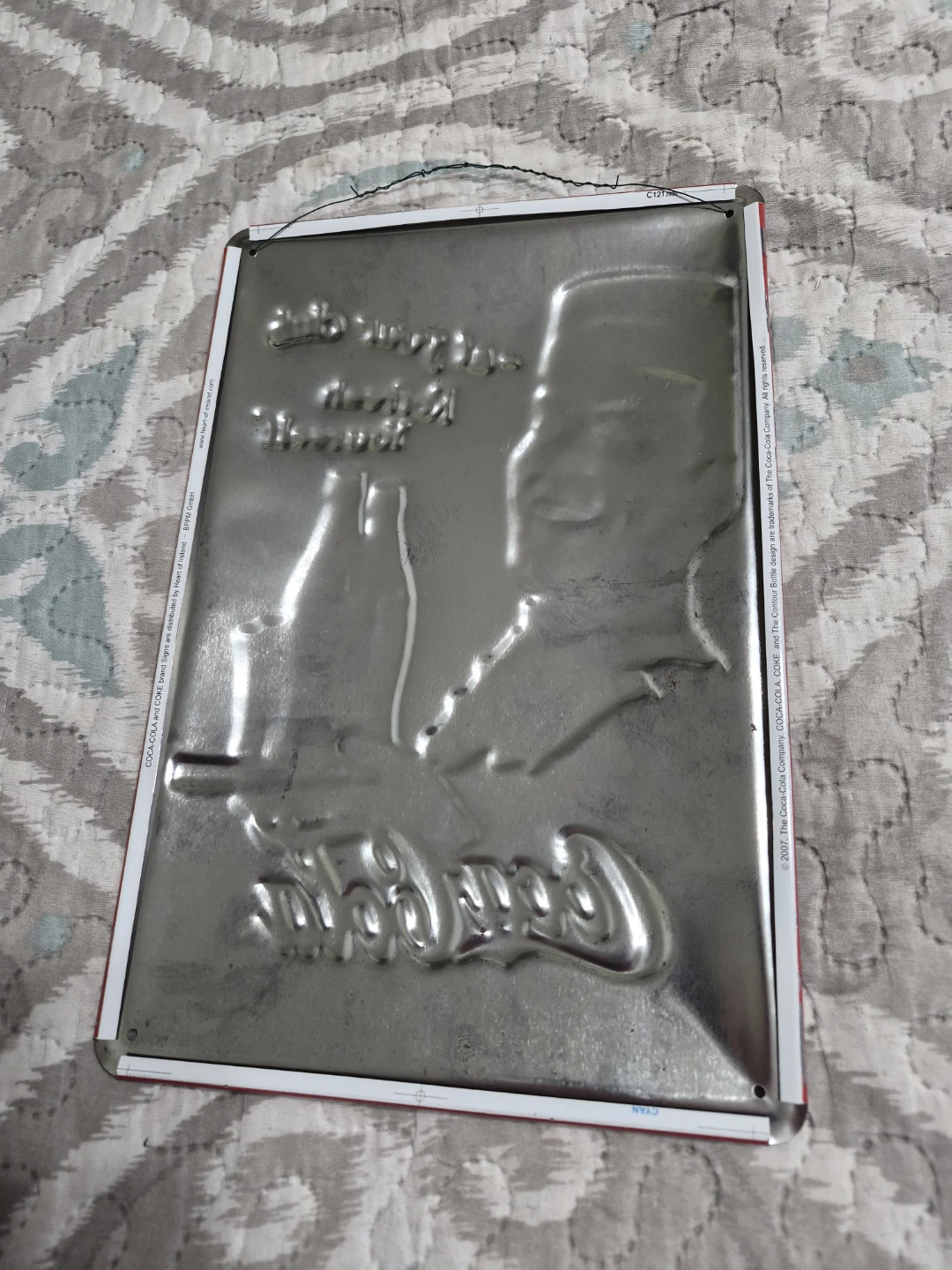 2007 Collectible 12" X 8" Metal Tin Coca-Cola Sign Wall - photo 4