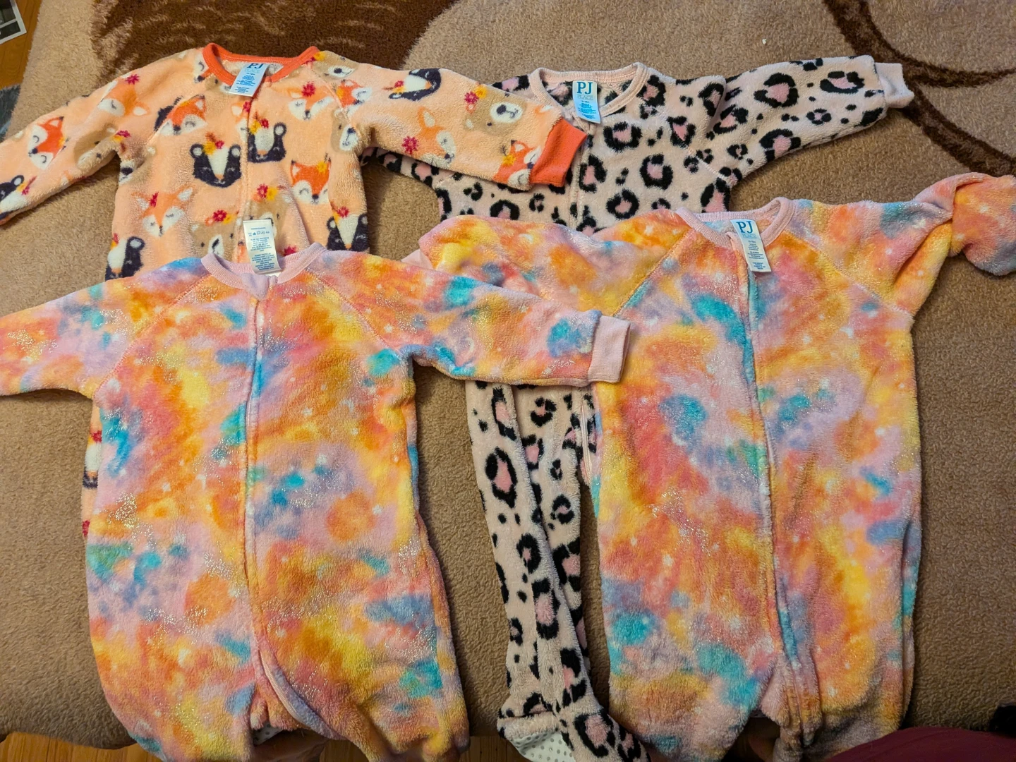 The Children's Place Fleece Sleepers - Bundle of 4