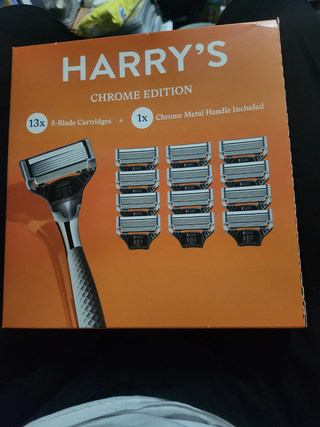Harry's Chrome Edition Razor Set with 13 Blade Cartridges