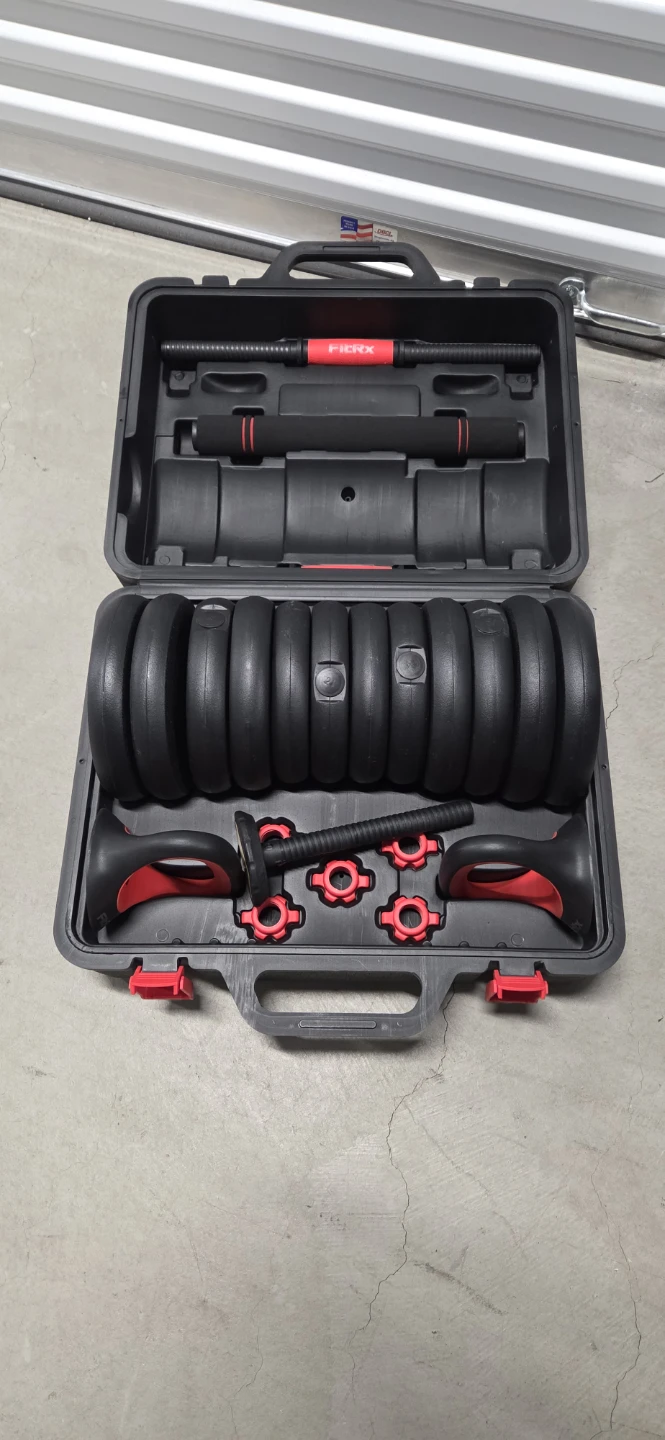 FIERX Adjustable Dumbbell Set with Case
