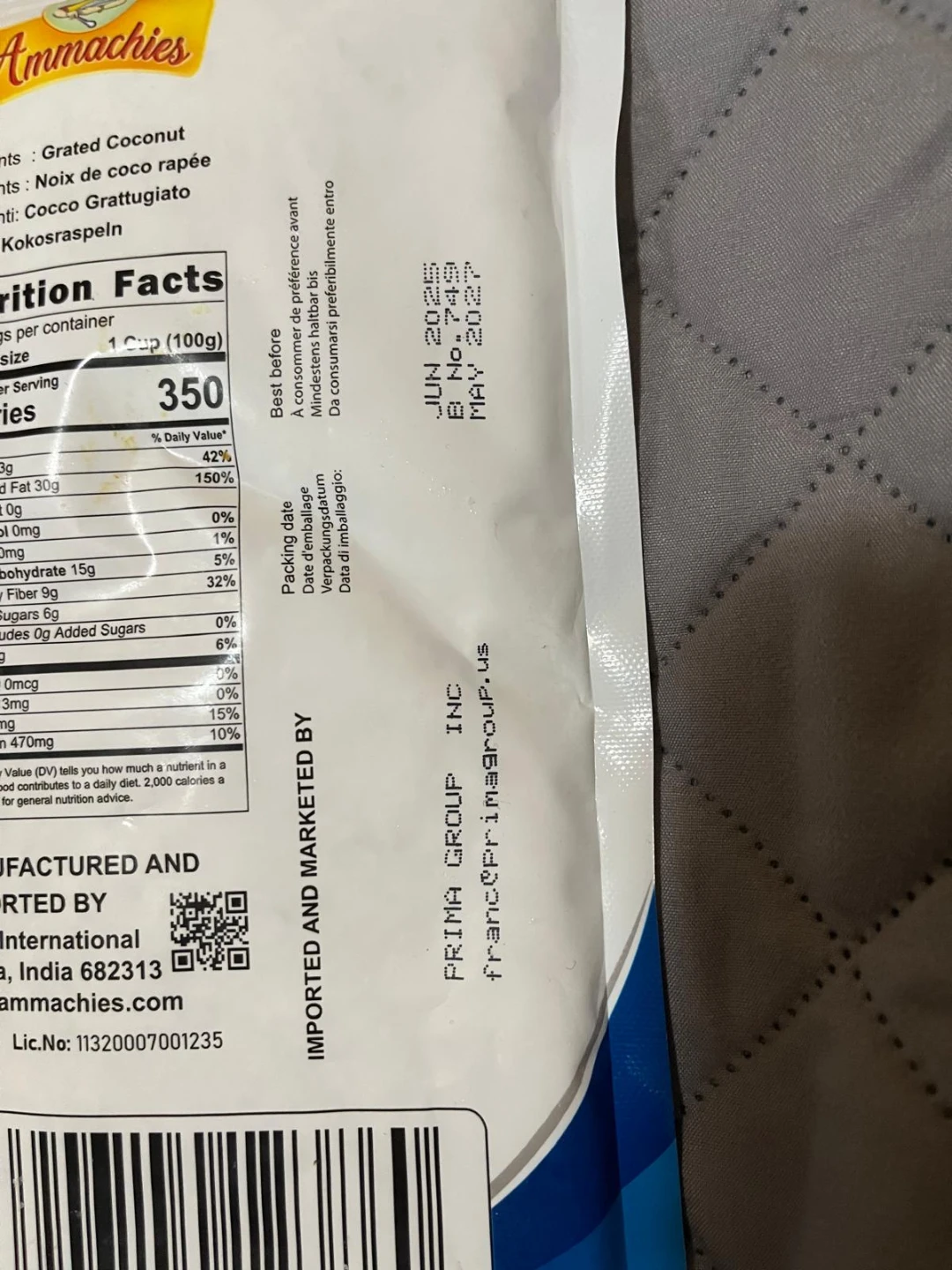 Frozen Real Fresh Grated Coconut (400g) - photo 3
