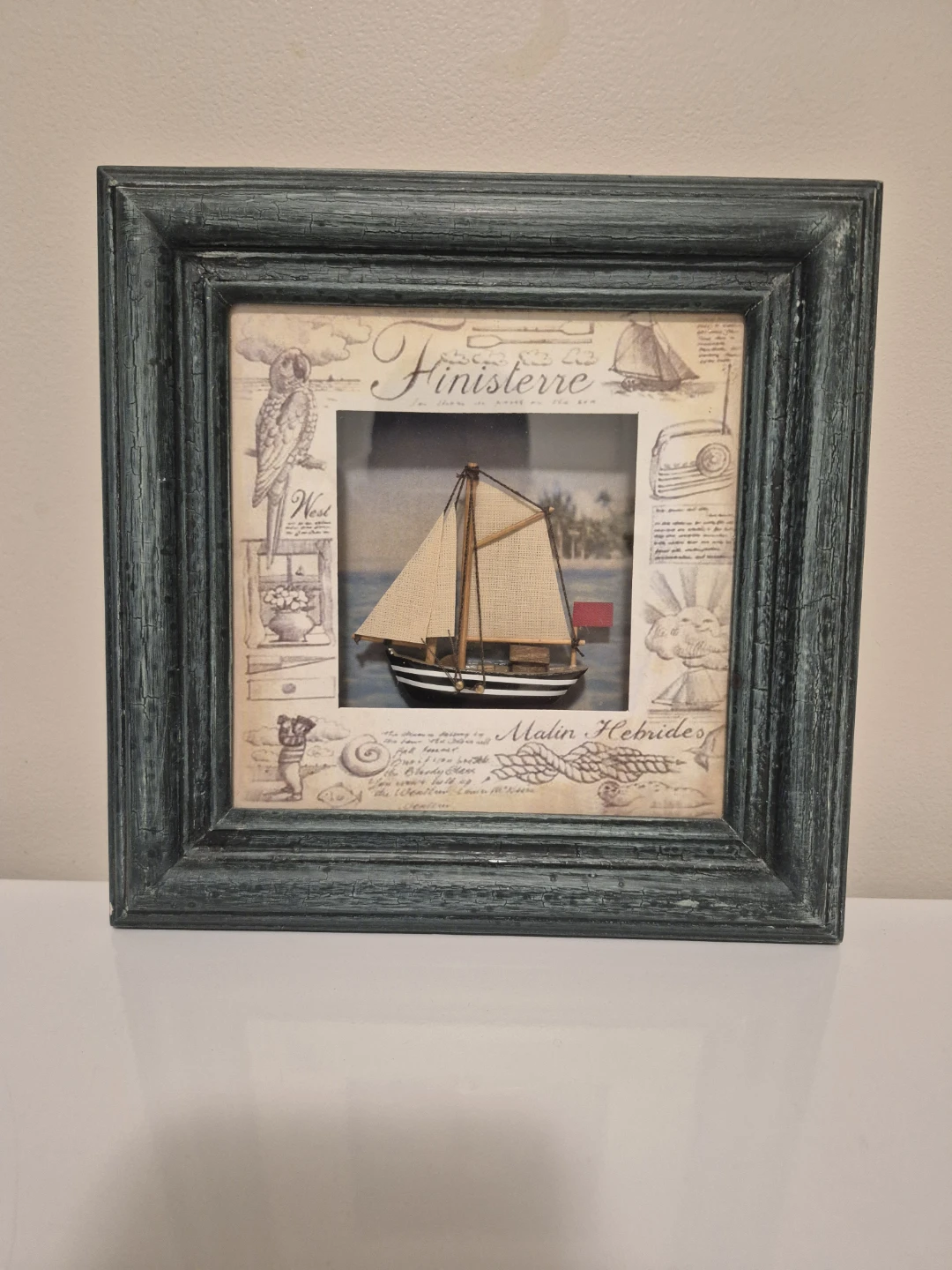 Freecycle Framed Nautical Sailboat Art
