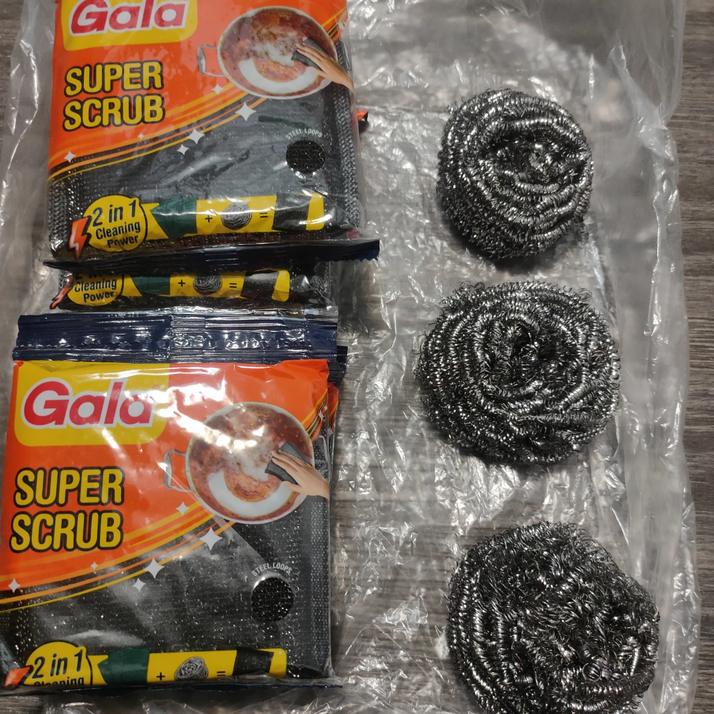 Gala Super Scrub Steel Loops Scouring Pads