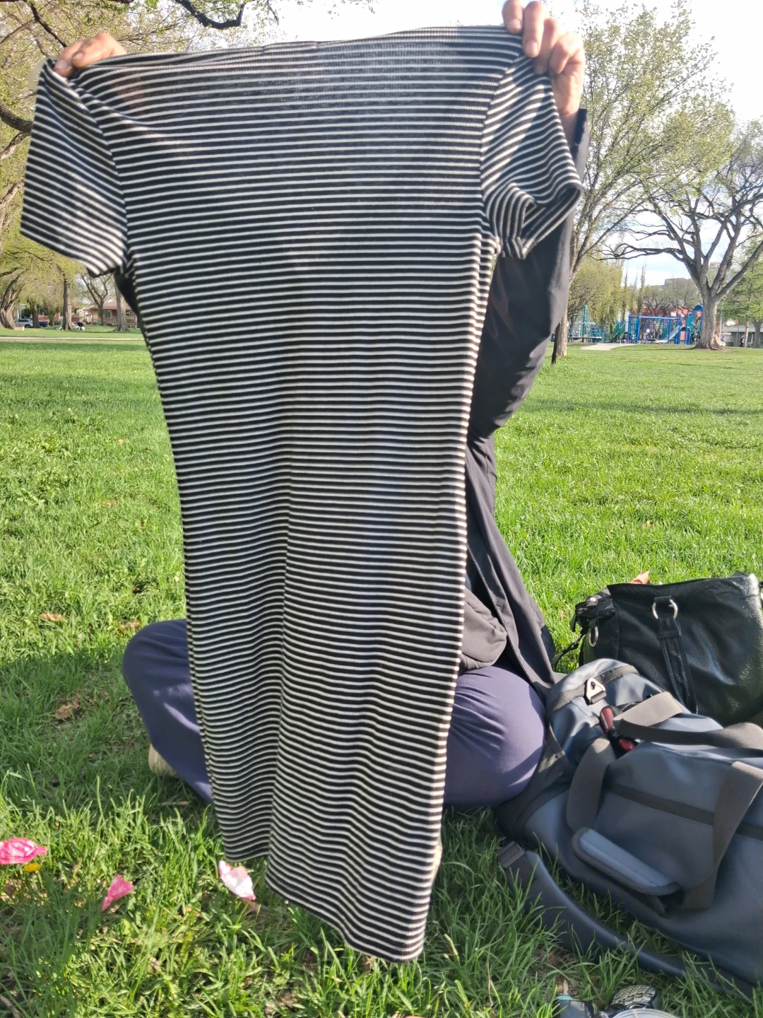 Heart & Hype Striped Button-Up Dress - M - photo 2