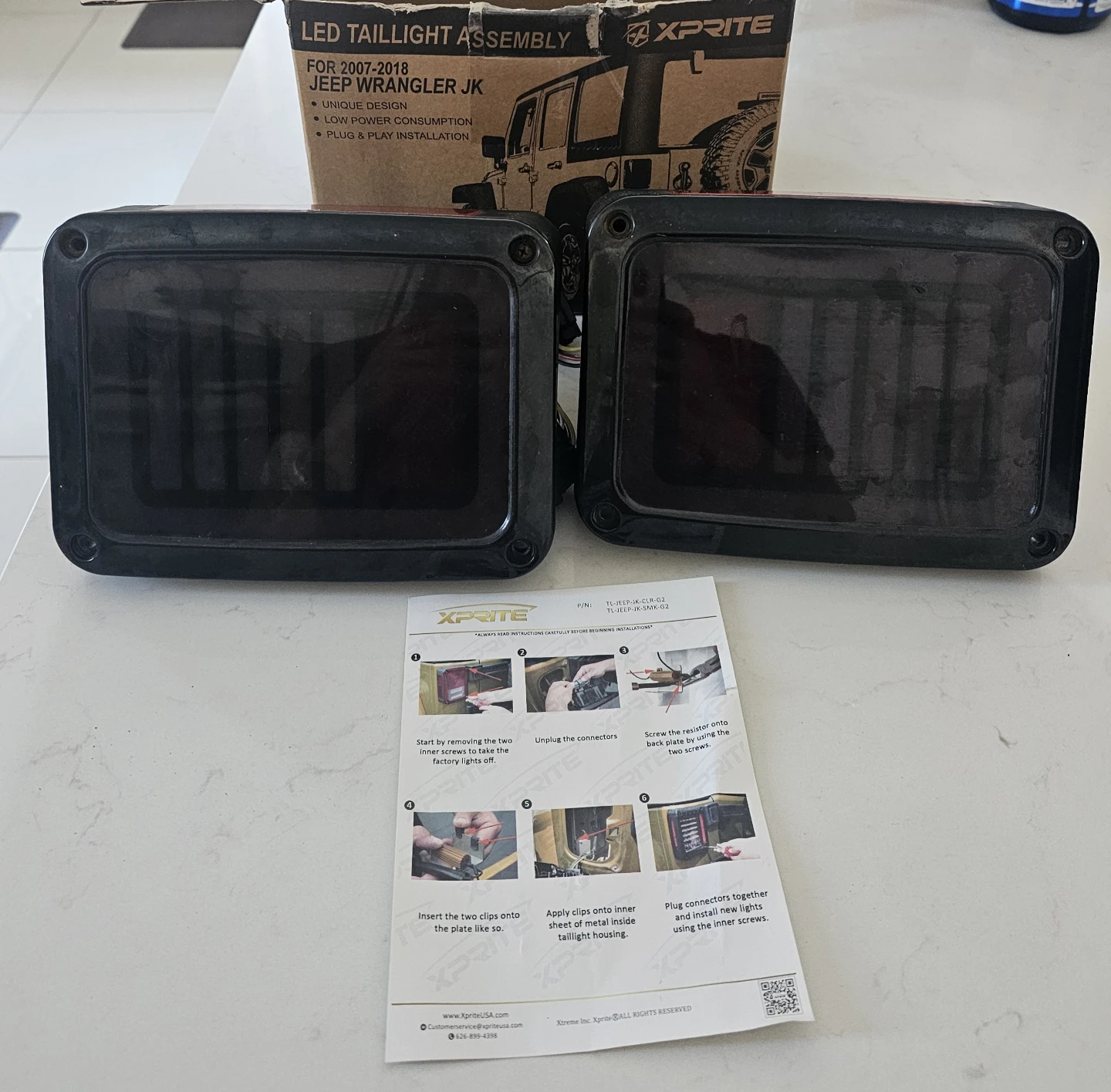 Xprite LED Taillight Assembly for Jeep Wrangler JK (2007-2018) - photo 3