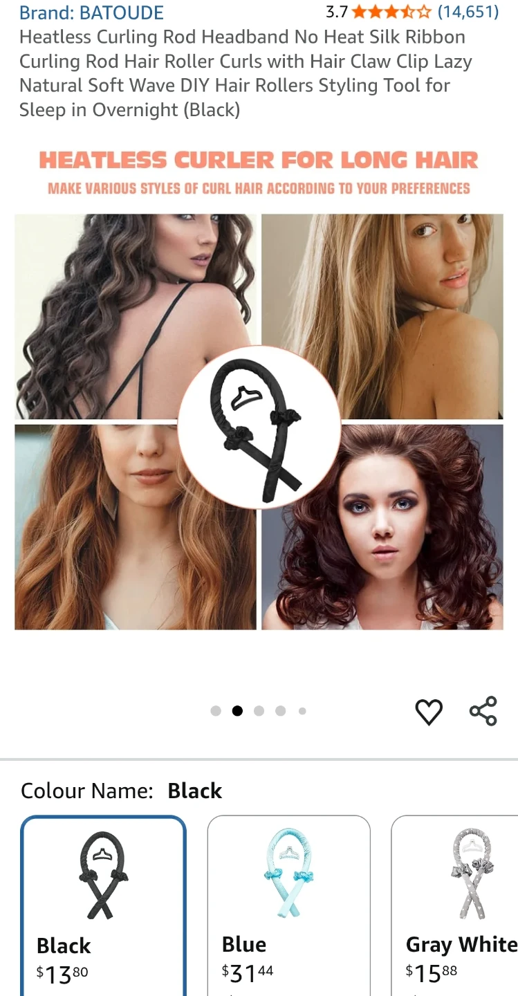 BATOUDE Heatless Curling Rod Headband - photo 5