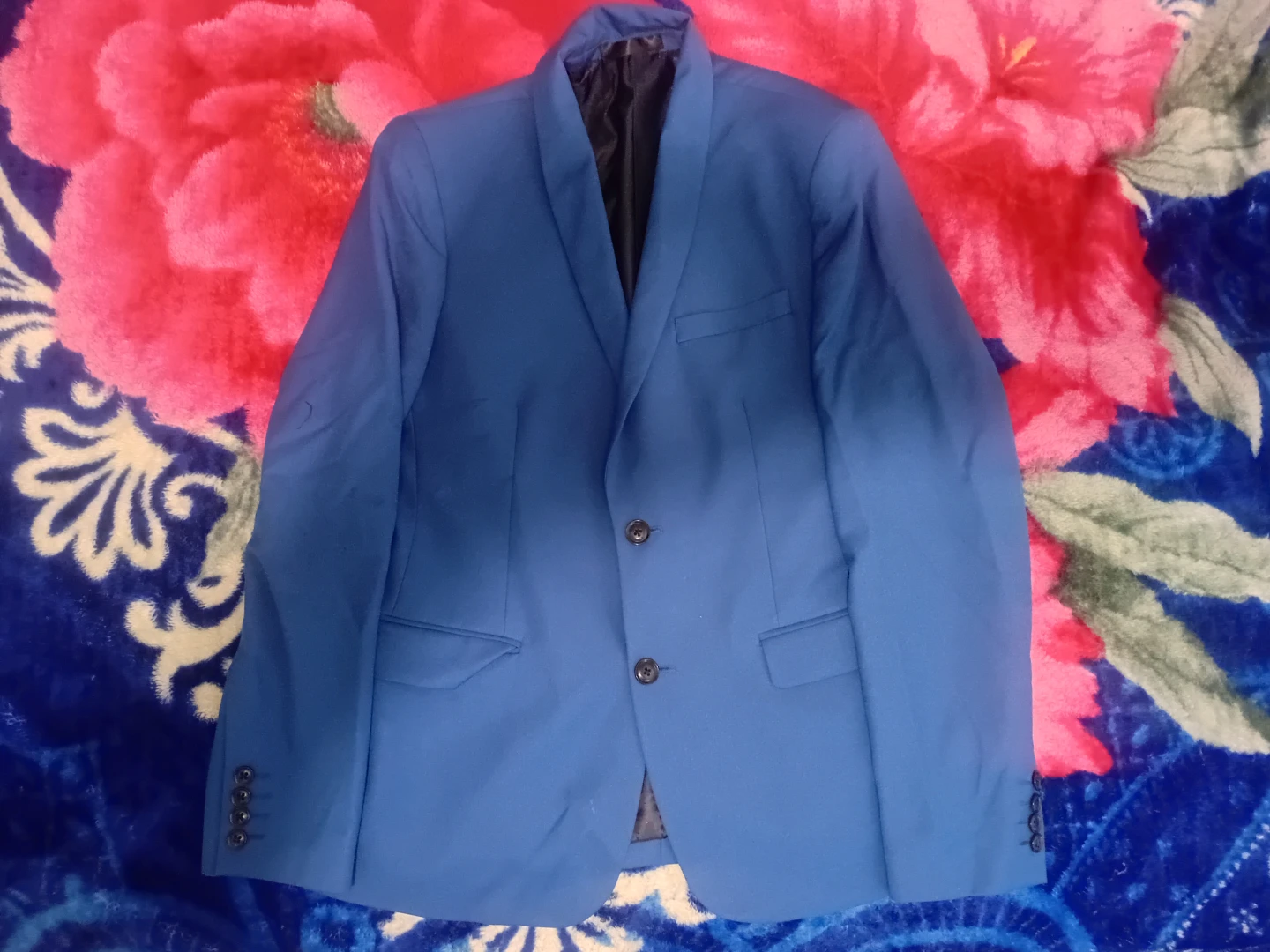 Blue Suit Jacket and Pants Set