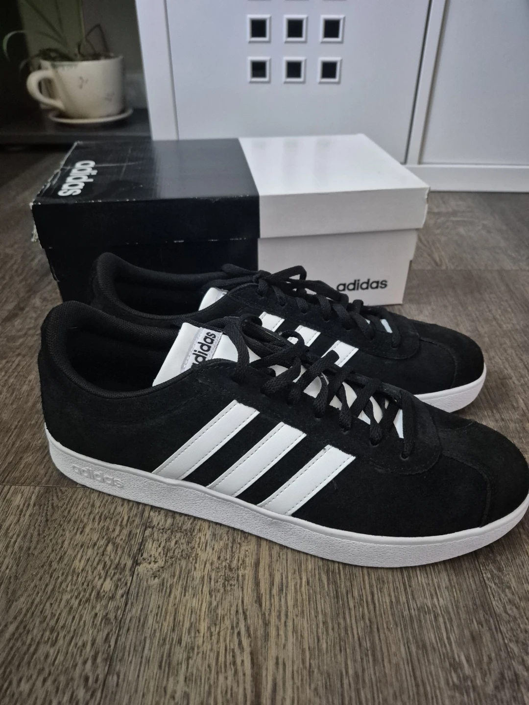 New Adidas VL Court Black White Sneakers Size 9.5 US - photo 2