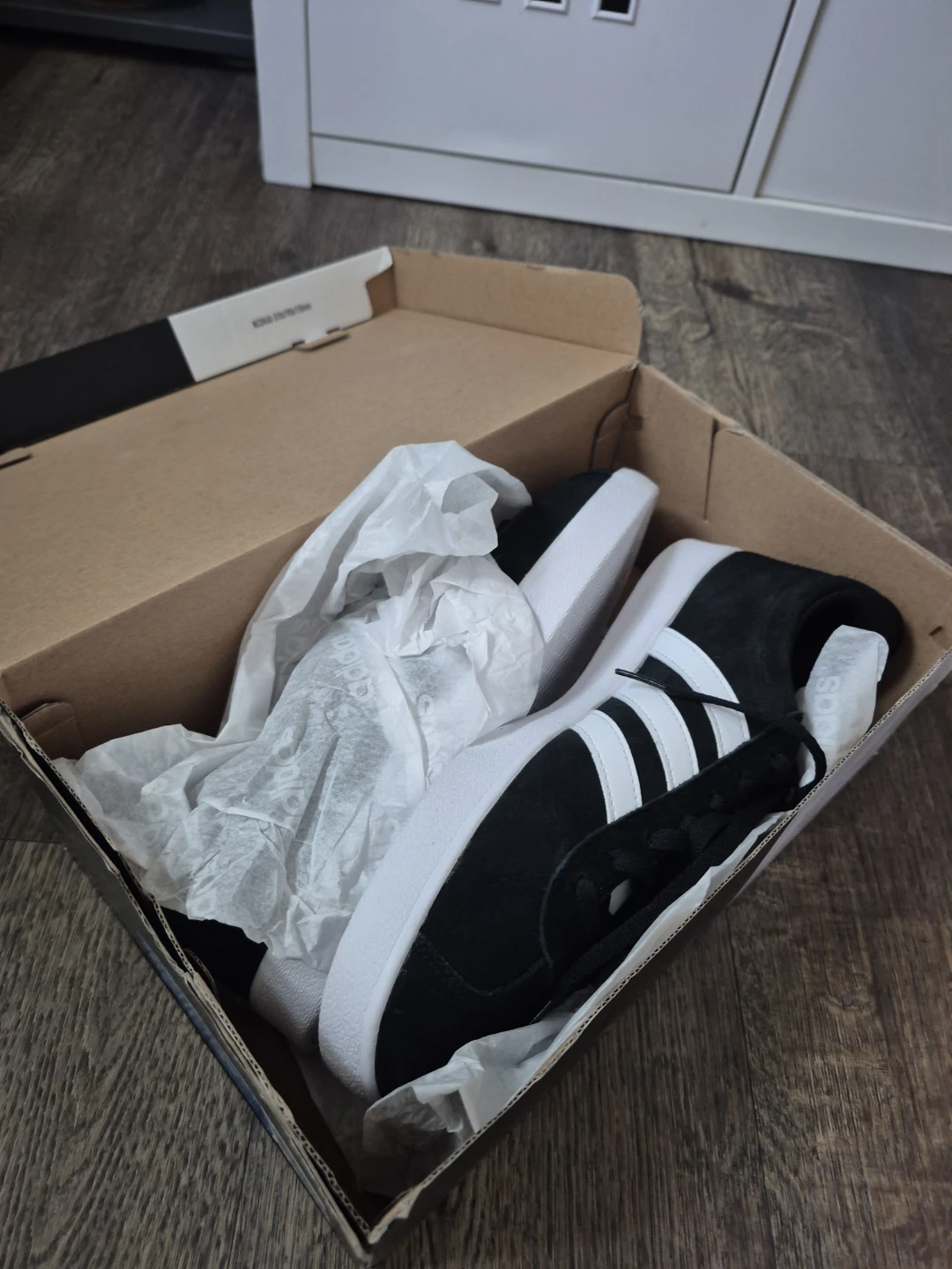 New Adidas VL Court Black White Sneakers Size 9.5 US - photo 5