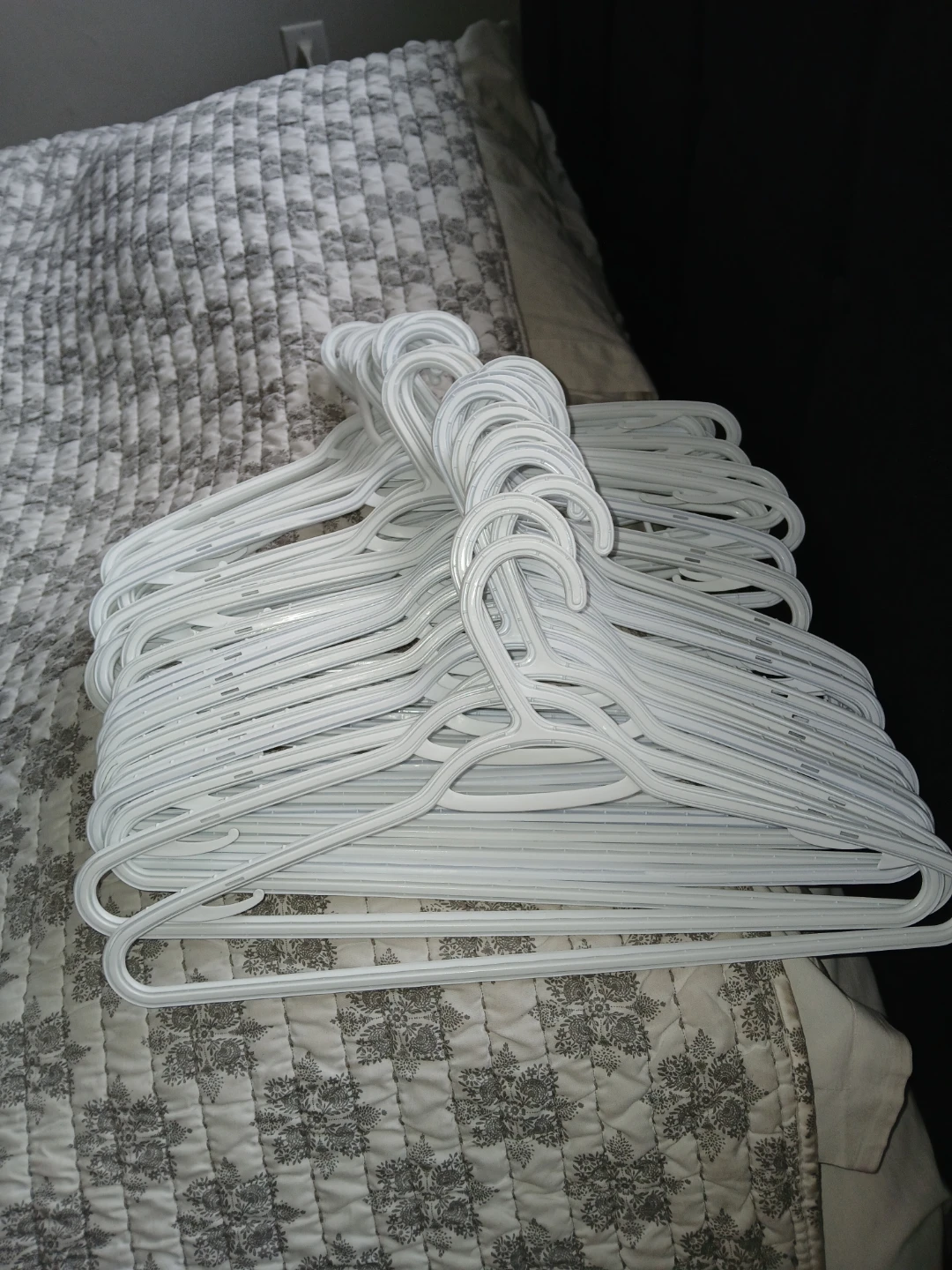 White Plastic Clothes Hangers (Set of 30)