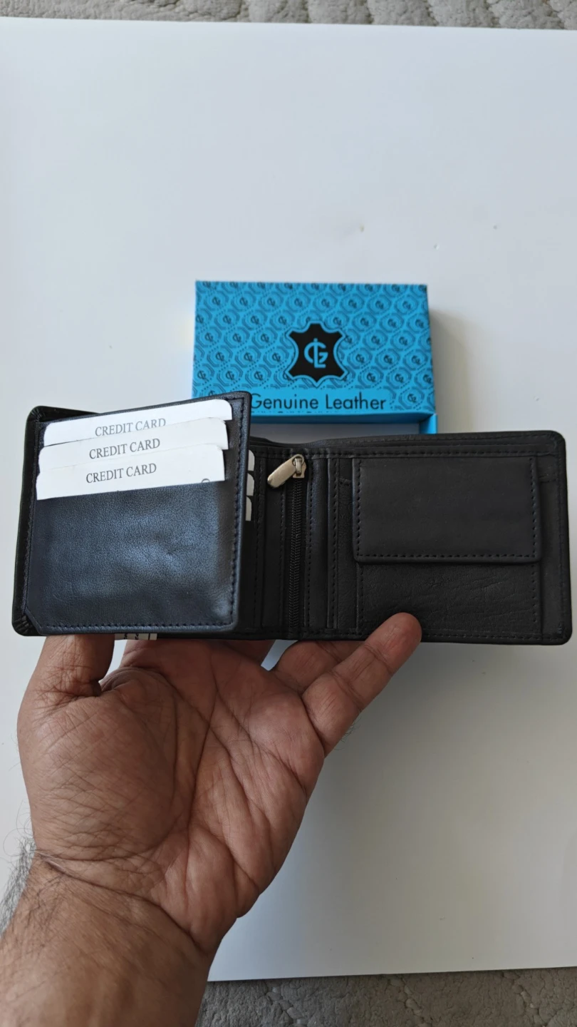Genuine Leather Bi-Fold Wallet - photo 4