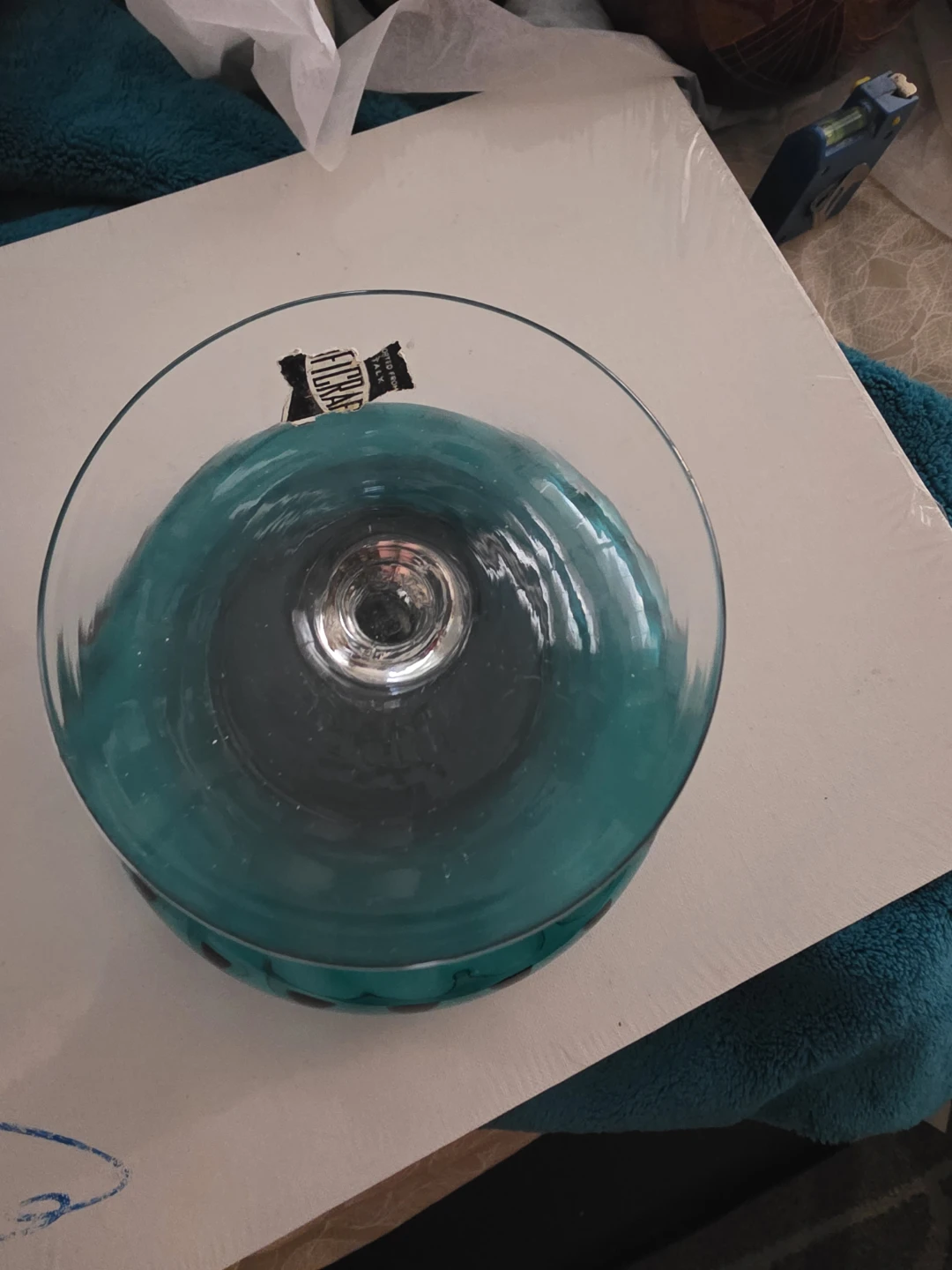 Vintage Italian Empoli Glass bowl - photo 2