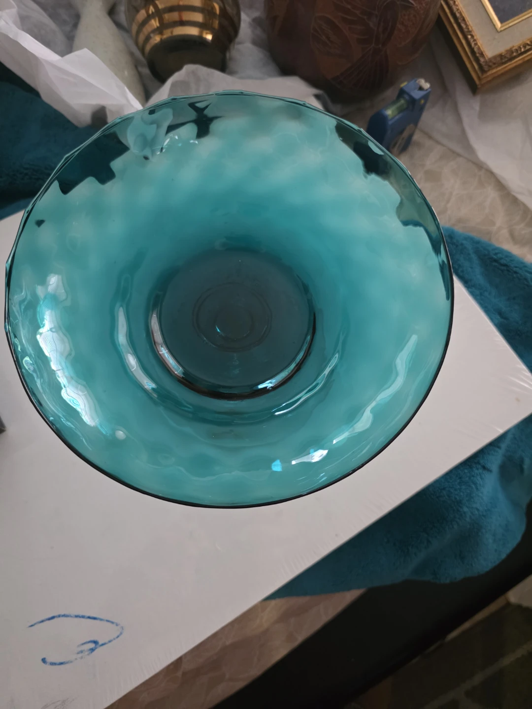 Vintage Italian Empoli Glass bowl - photo 4