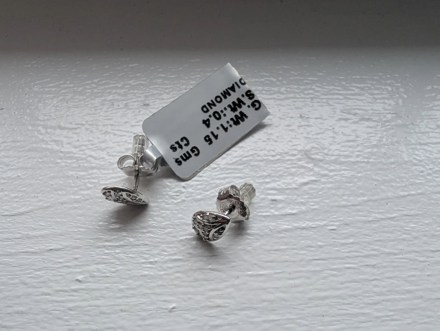 Brand New Silver Diamond Earrings For Sale - photo 2