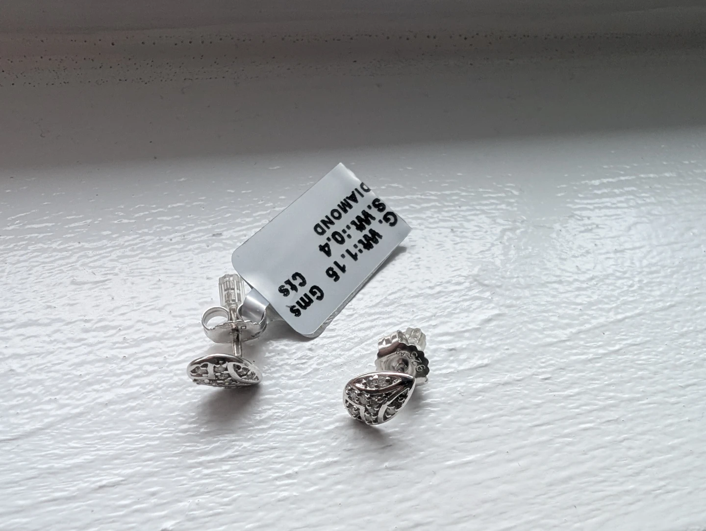 Brand New Silver Diamond Earrings For Sale - photo 5