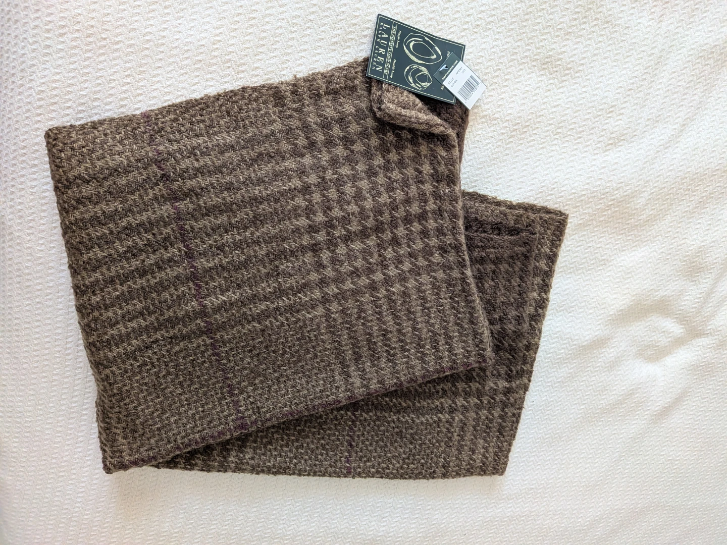 NEW Ralph Lauren The Infinity Loop Scarf Brown