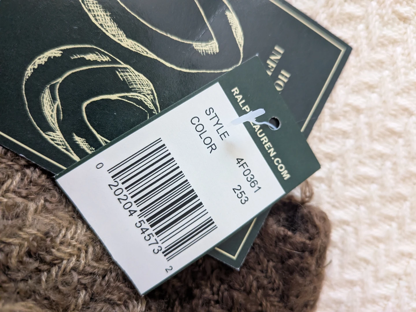 NEW Ralph Lauren The Infinity Loop Scarf Brown - photo 2