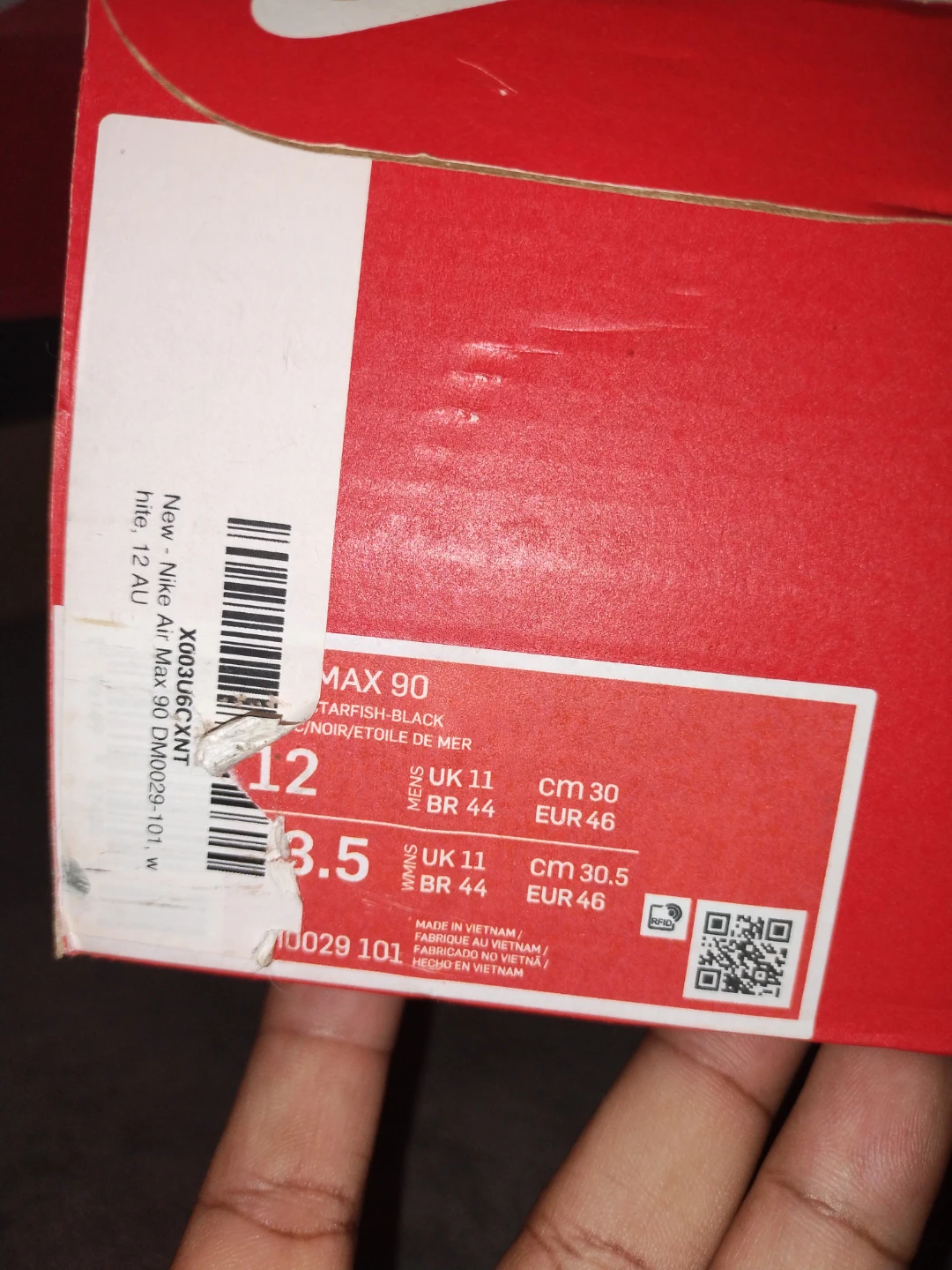 Nike Air Max 90 Starfish Black Men's Shoes Size 12 - photo 3