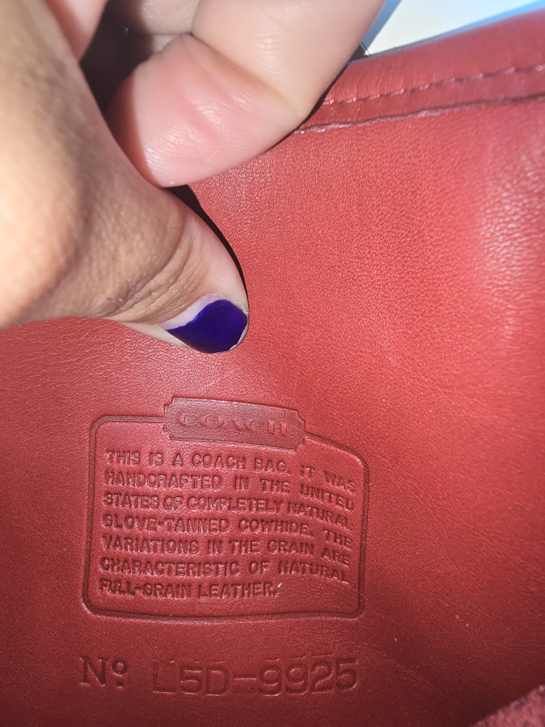 Vintage Coach Red Leather Handbag - photo 2