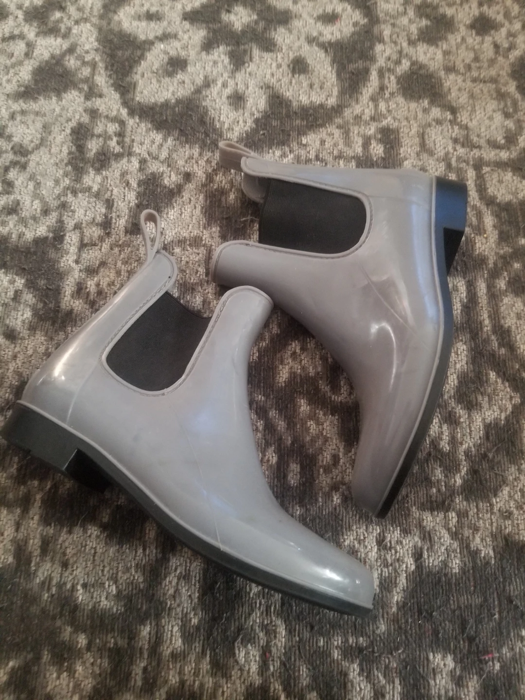 London Fog Grey Chelsea Rain Boots - Size 7 - photo 2