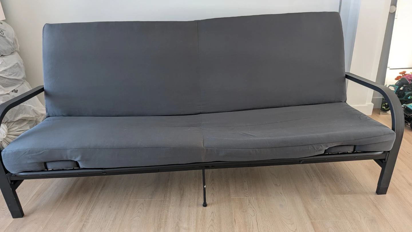 Grey Futon Sofa Bed - photo 2