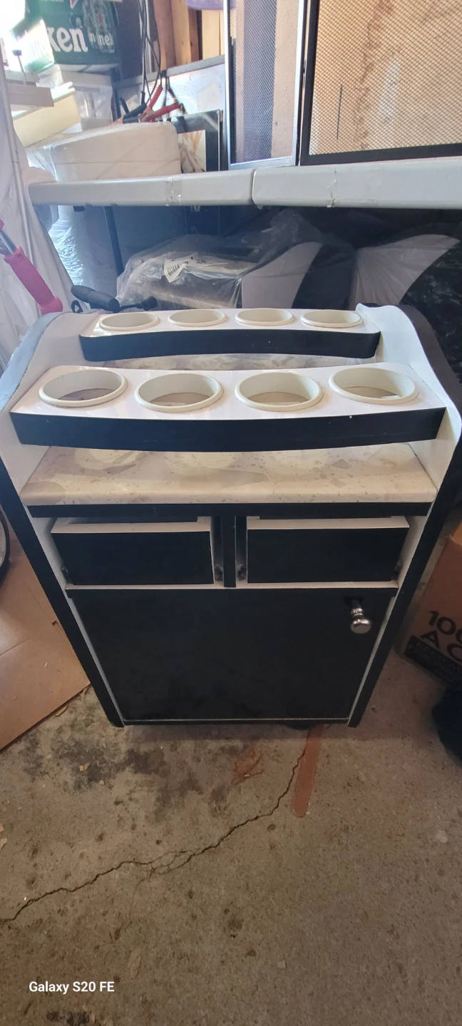 Black and White pedicure cart