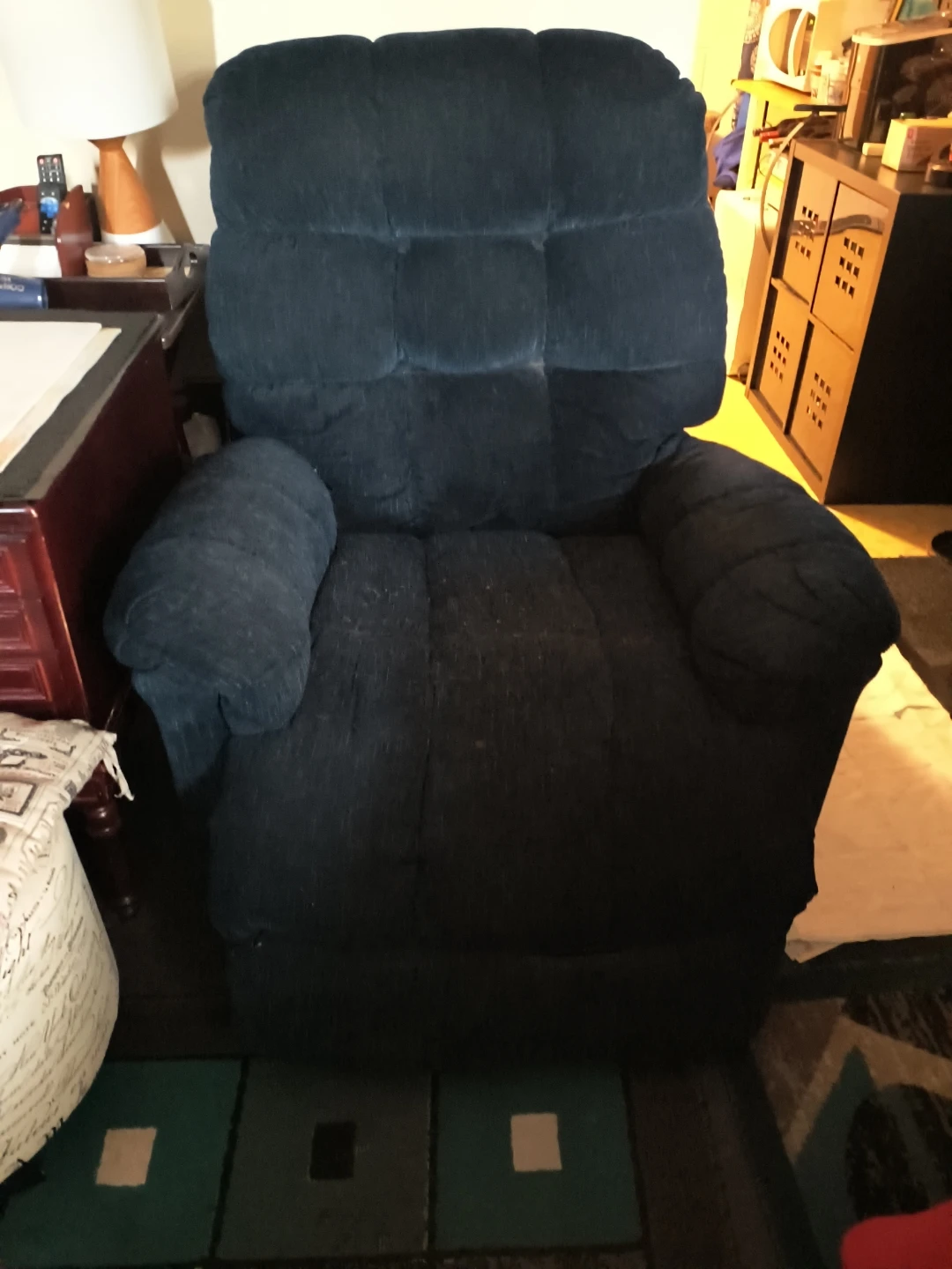 Dark Blue Recliner Chair - photo 2