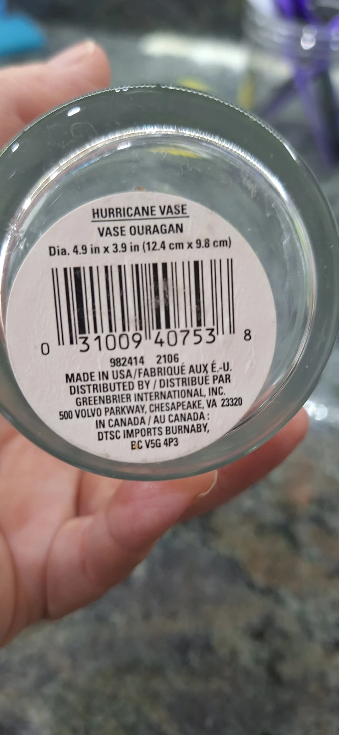 Hurricane Vase Clear Glass - photo 3