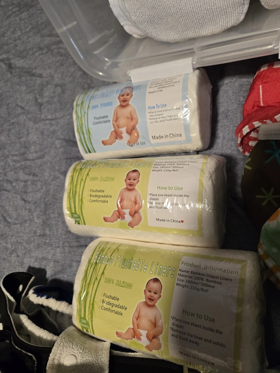 Reusable Cloth Diapers and Bamboo Liners Lot - photo 3
