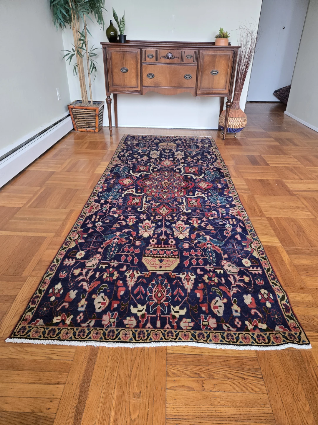 Hand Woven Persian Blue Carpet Area Runner Rug