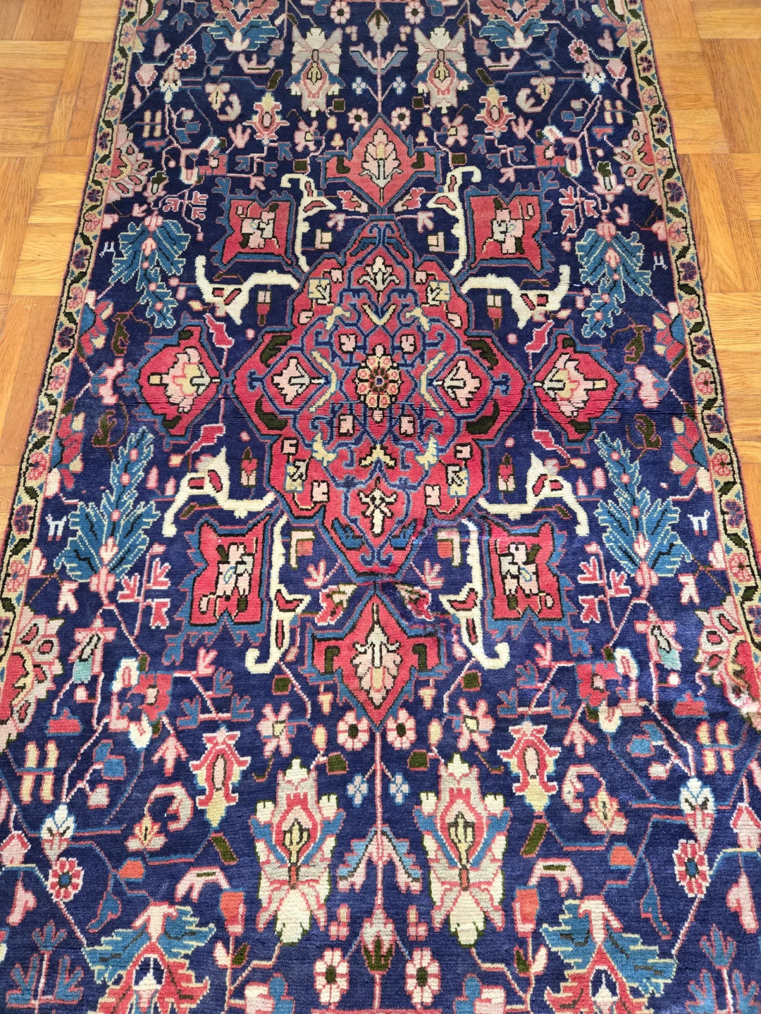 Hand Woven Persian Blue Carpet Area Runner Rug - photo 2