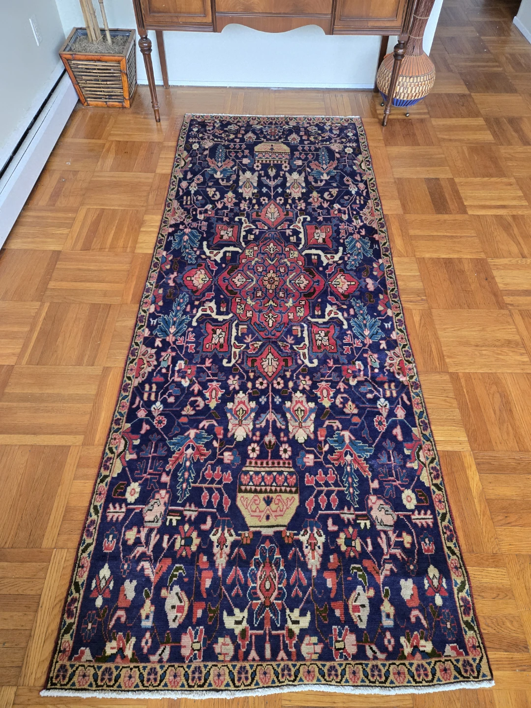 Hand Woven Persian Blue Carpet Area Runner Rug - photo 5