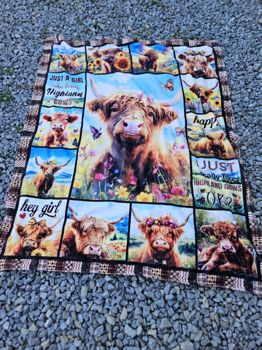 Highland Cow Sherpa Fleece Blanket